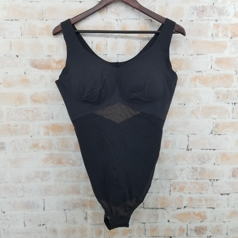 NWT Honeylove Lift Wear Tank Bodysuit Black Women's Size 2X Targeted Compression